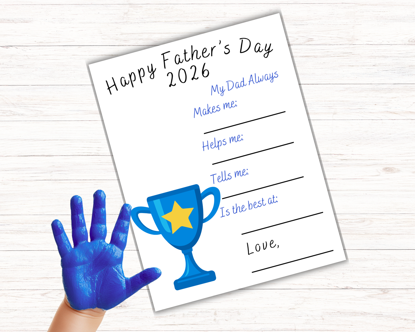All About My Dad Handprint Art