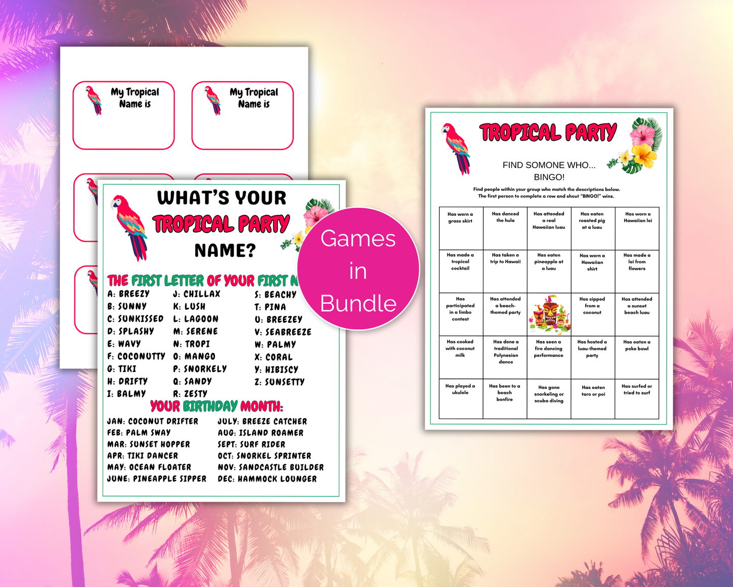 Tropical Party Game Bundle