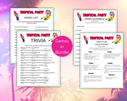 Tropical Party Game Bundle