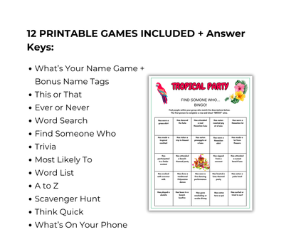 Tropical Party Game Bundle