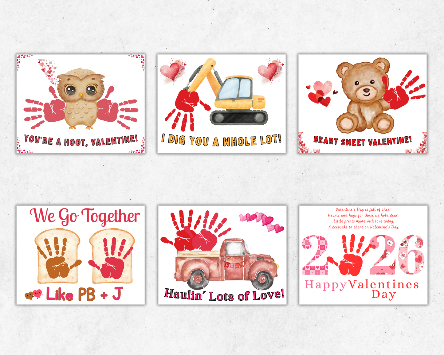 Valentines Handprint Art Bundle