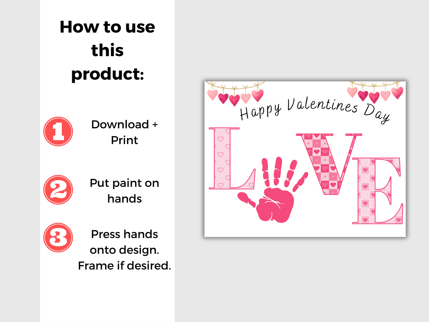 Valentines Handprint Art Bundle