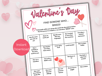 Valentines Find Someone Who