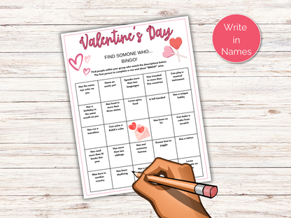 Valentines Find Someone Who