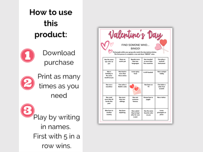 Valentines Find Someone Who