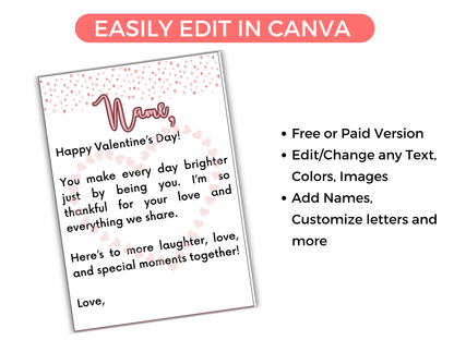 Valentines Gift Card Book (Editable)