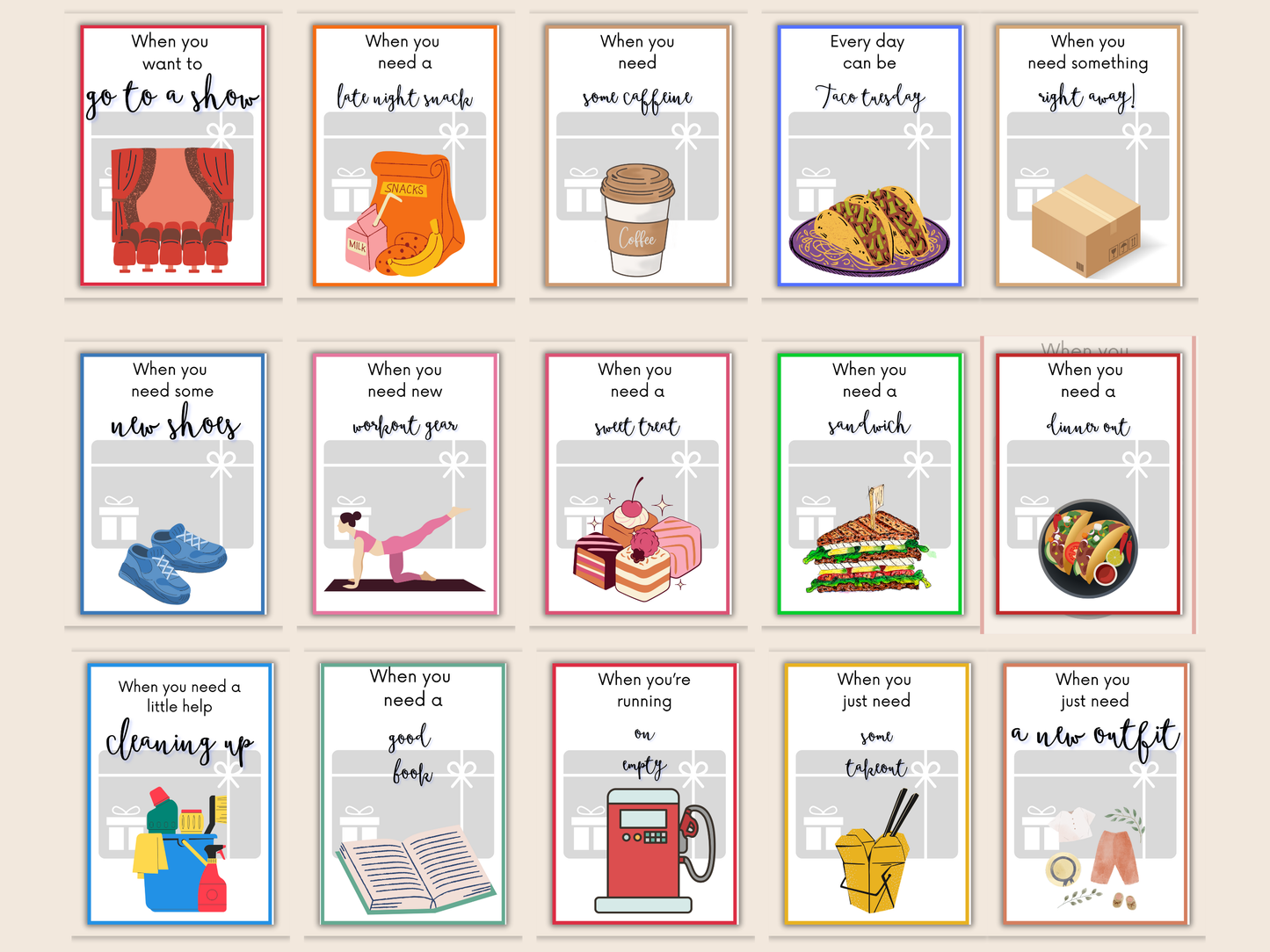 Valentines Gift Card Book (Editable)