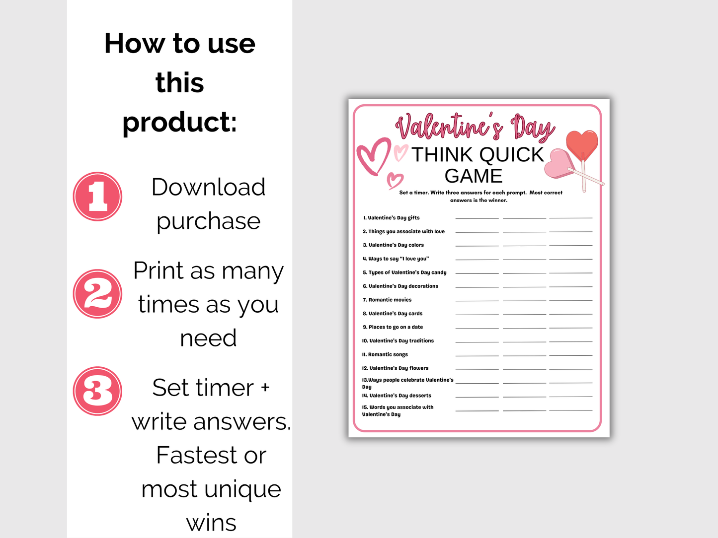 Valentines Day Think Quick