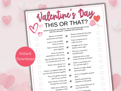 Valentines Day This or That
