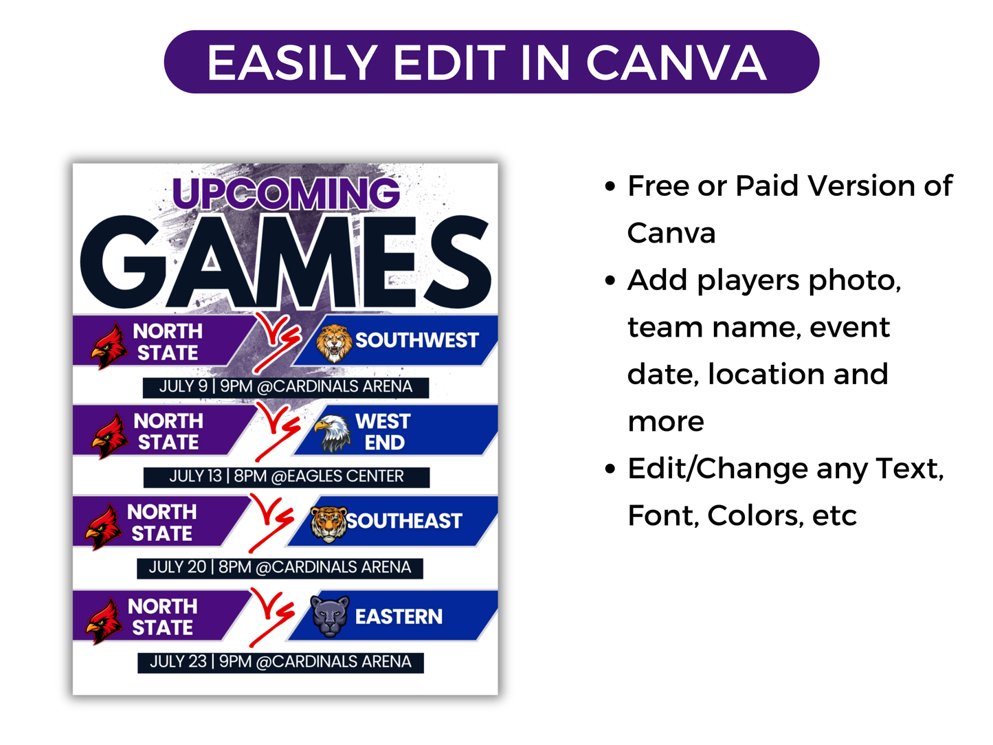 Volleyball Schedule Template