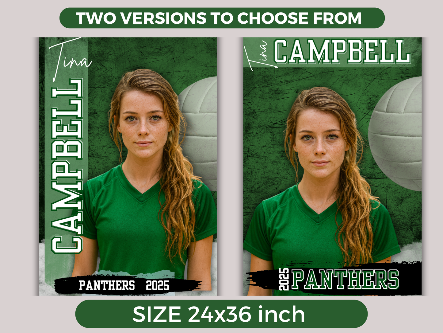 Editable Senior Volleyball Banner Template