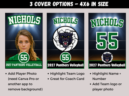 Volleyball Team Roster Lanyard Template