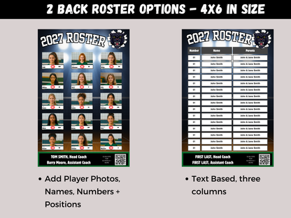 Volleyball Team Roster Lanyard Template