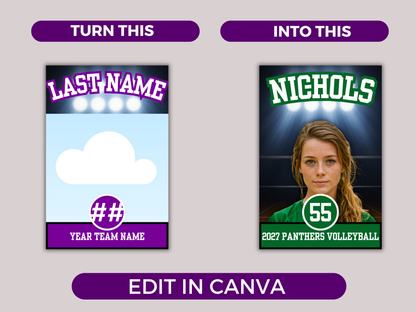 Volleyball Team Roster Lanyard Template