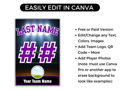 Volleyball Team Roster Lanyard Template