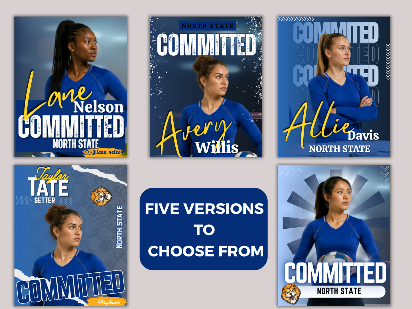 Volleyball Committed Poster Template