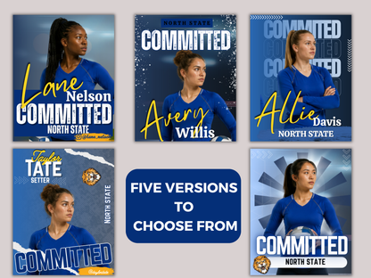 Volleyball Committed Poster Template