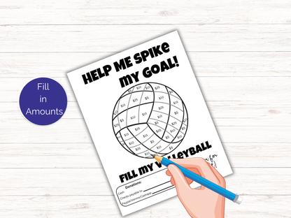 Editable Fill My Volleyball Fundraiser Template