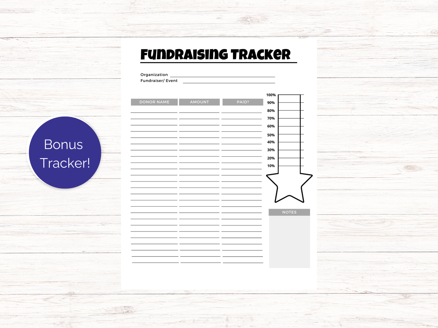 Editable Fill My Volleyball Fundraiser Template