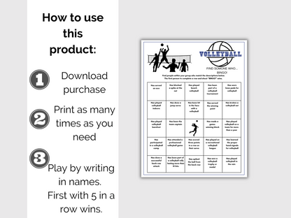 Volleyball Find Someone Who