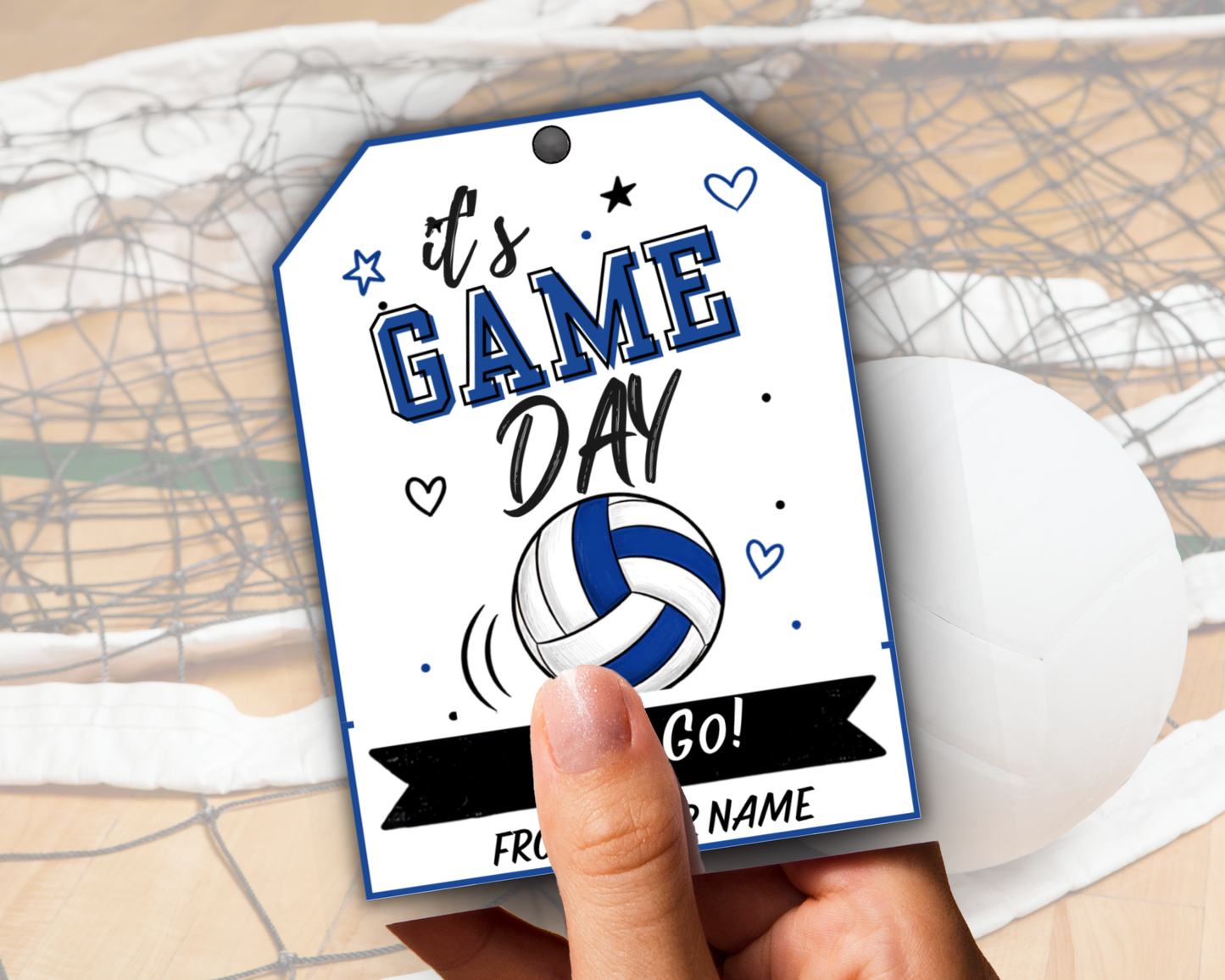 Editable Volleyball Team Treat Tags