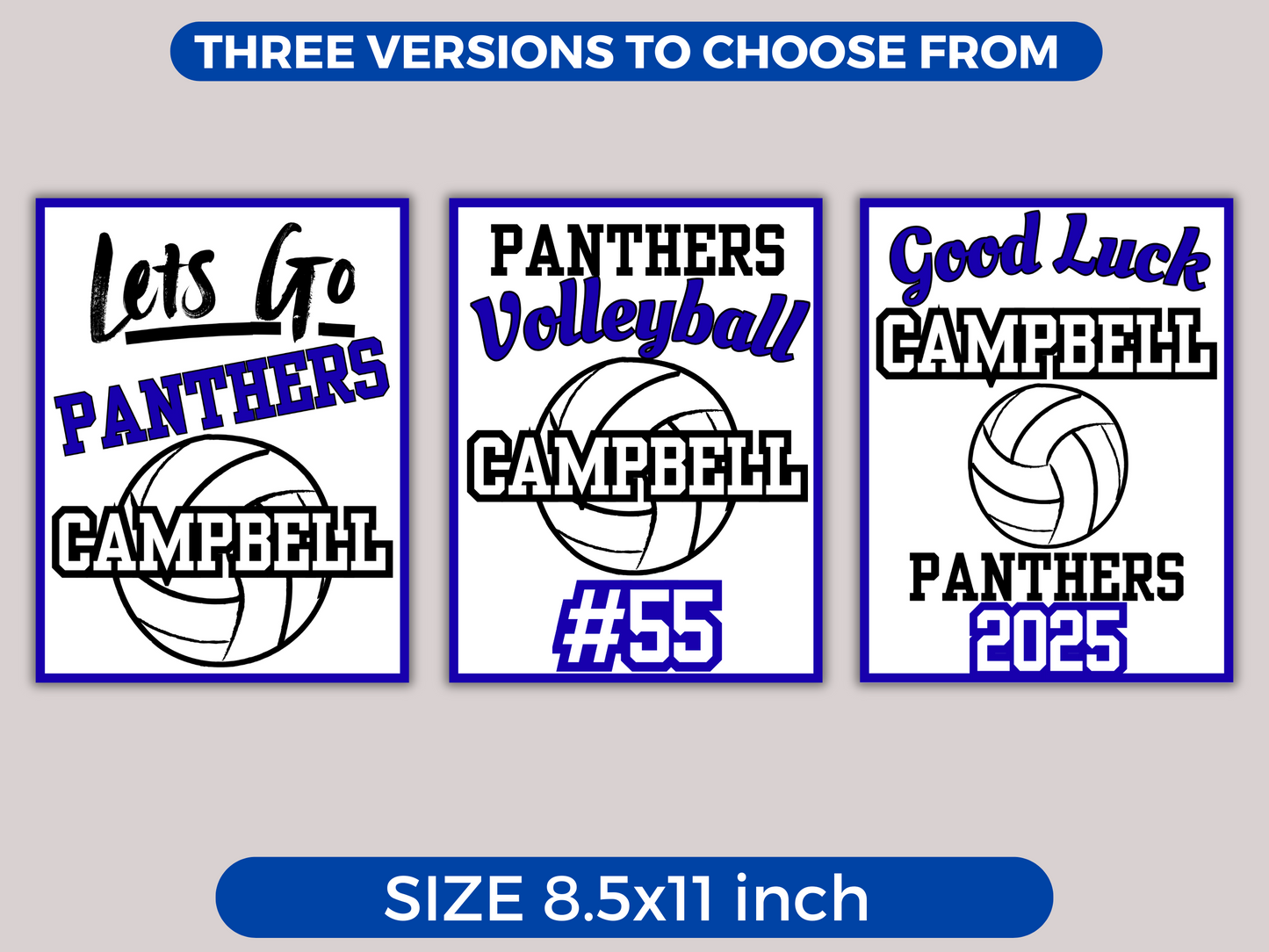 Editable Volleyball Locker Sign Template