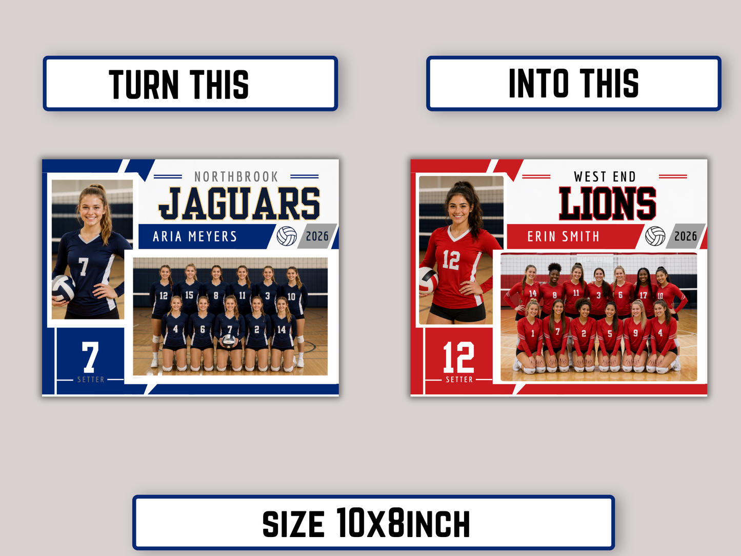 Editable Volleyball Memory Mate Template