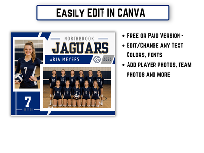 Editable Volleyball Memory Mate Template