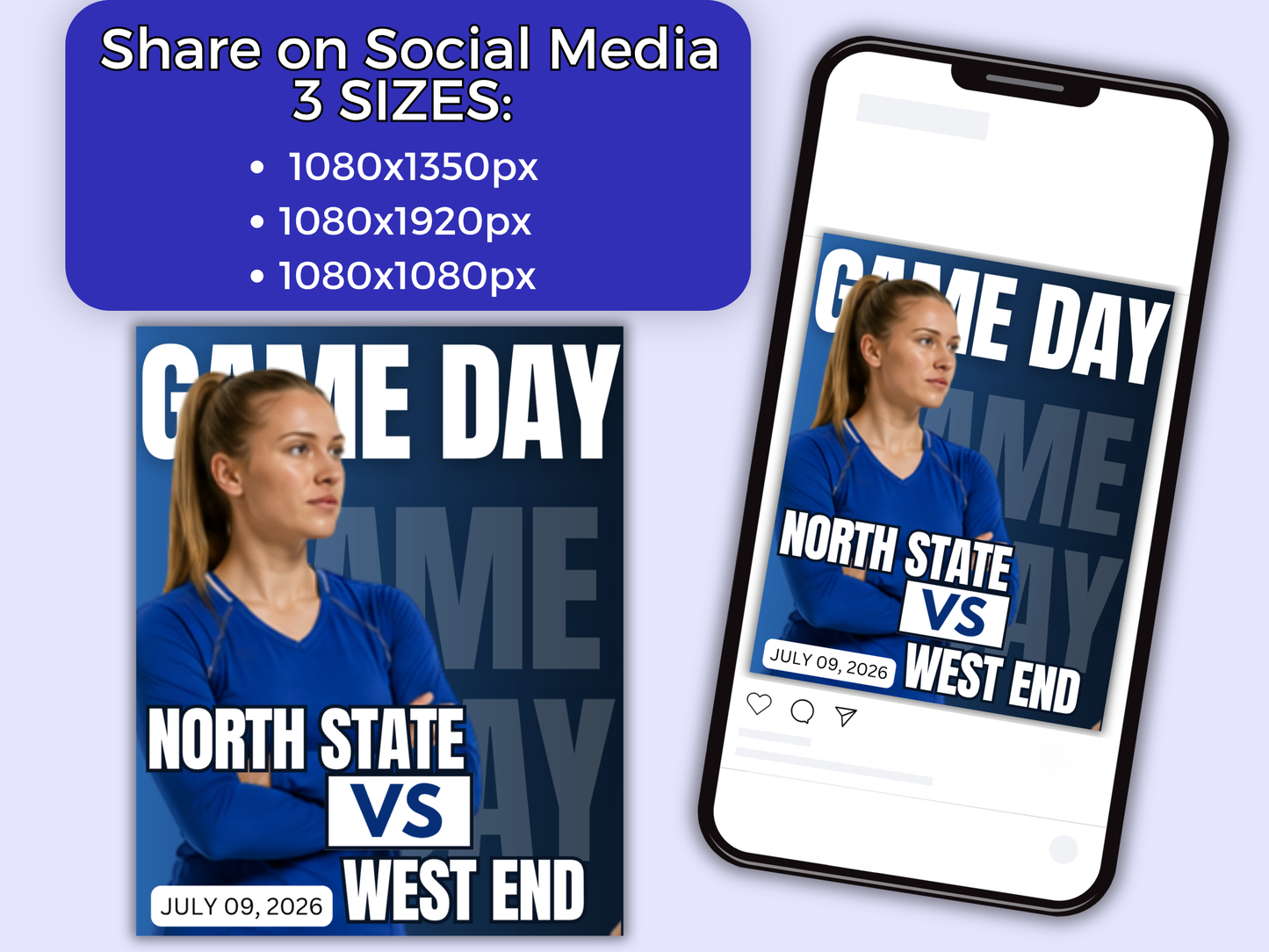 Volleyball Social Media Templates Bundle