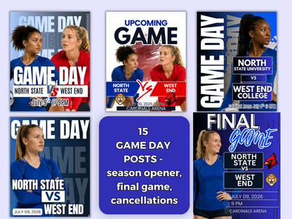 Volleyball Social Media Templates Bundle