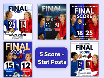 Volleyball Social Media Templates Bundle