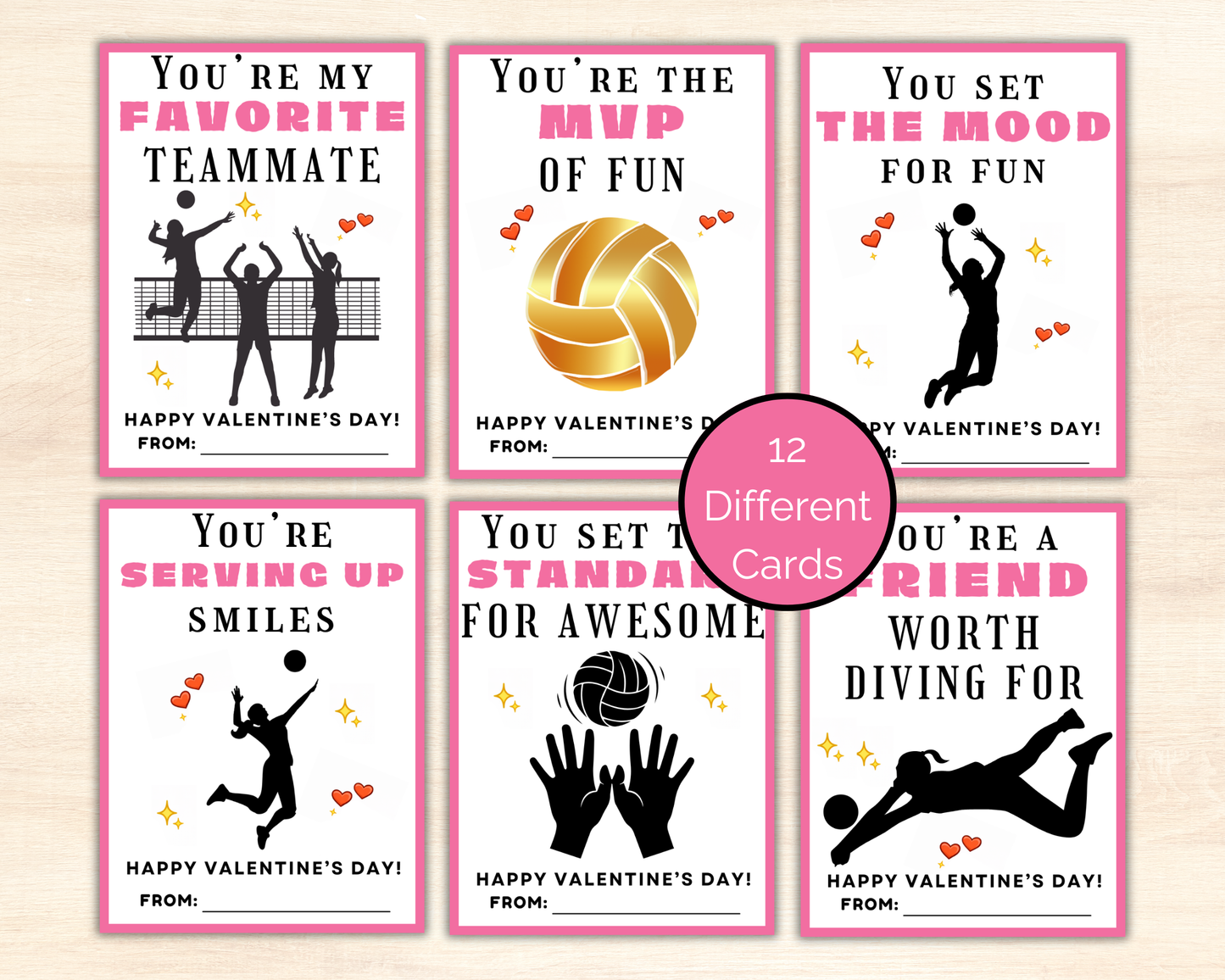Volleyball Valentine Cards