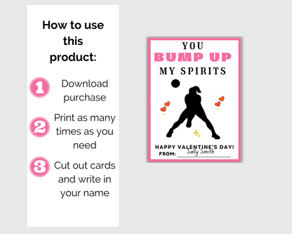 Volleyball Valentine Cards