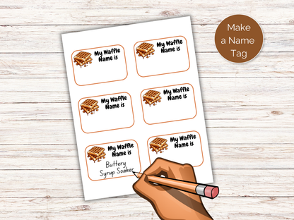 What's Your Waffle Name Game + Name Tags