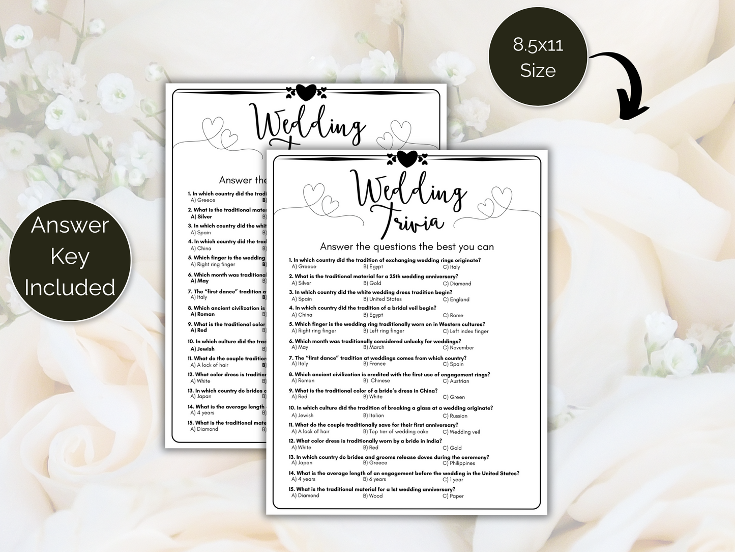 Wedding Trivia Game