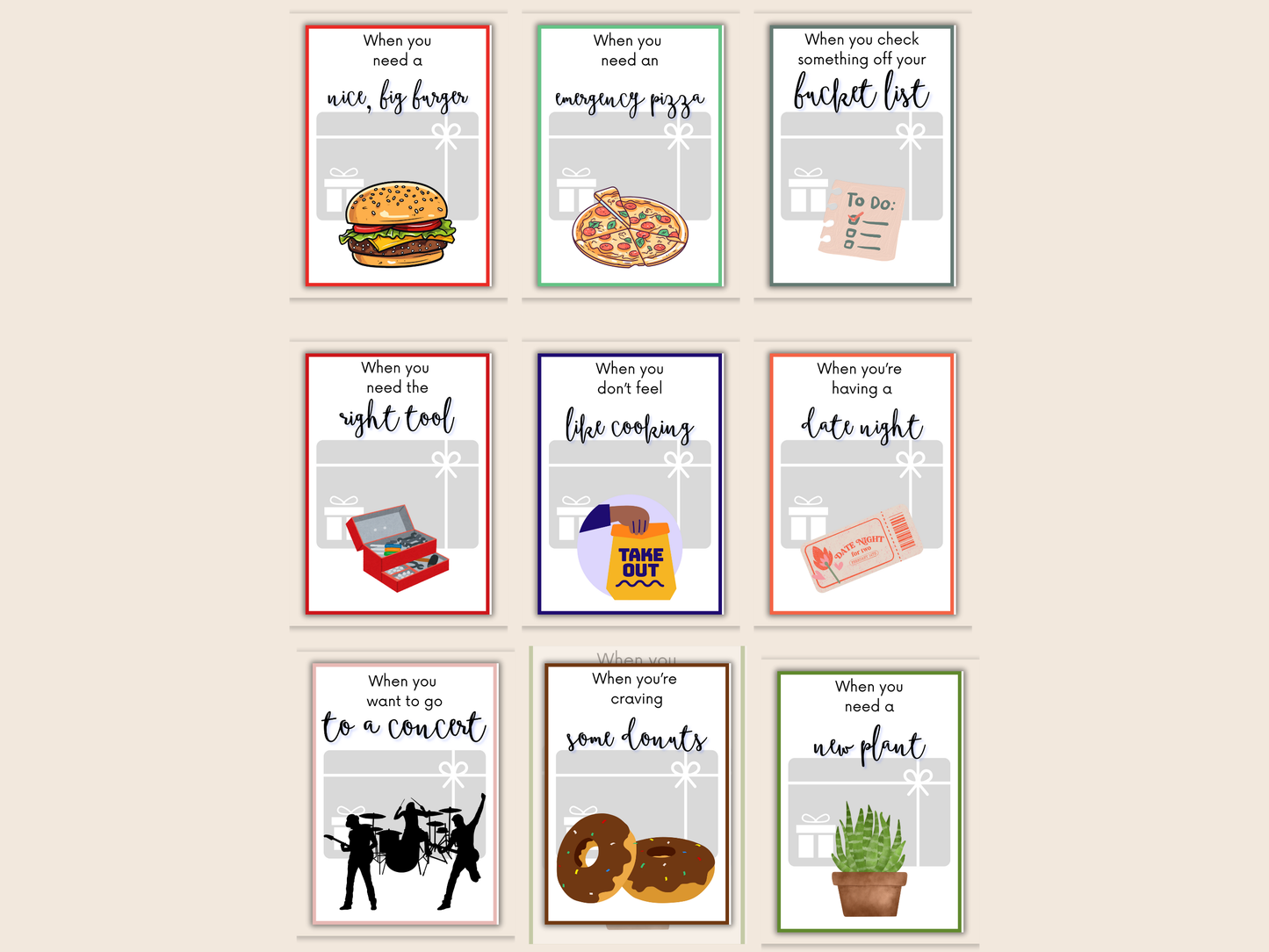 Wedding Gift Card Book Editable or Printable