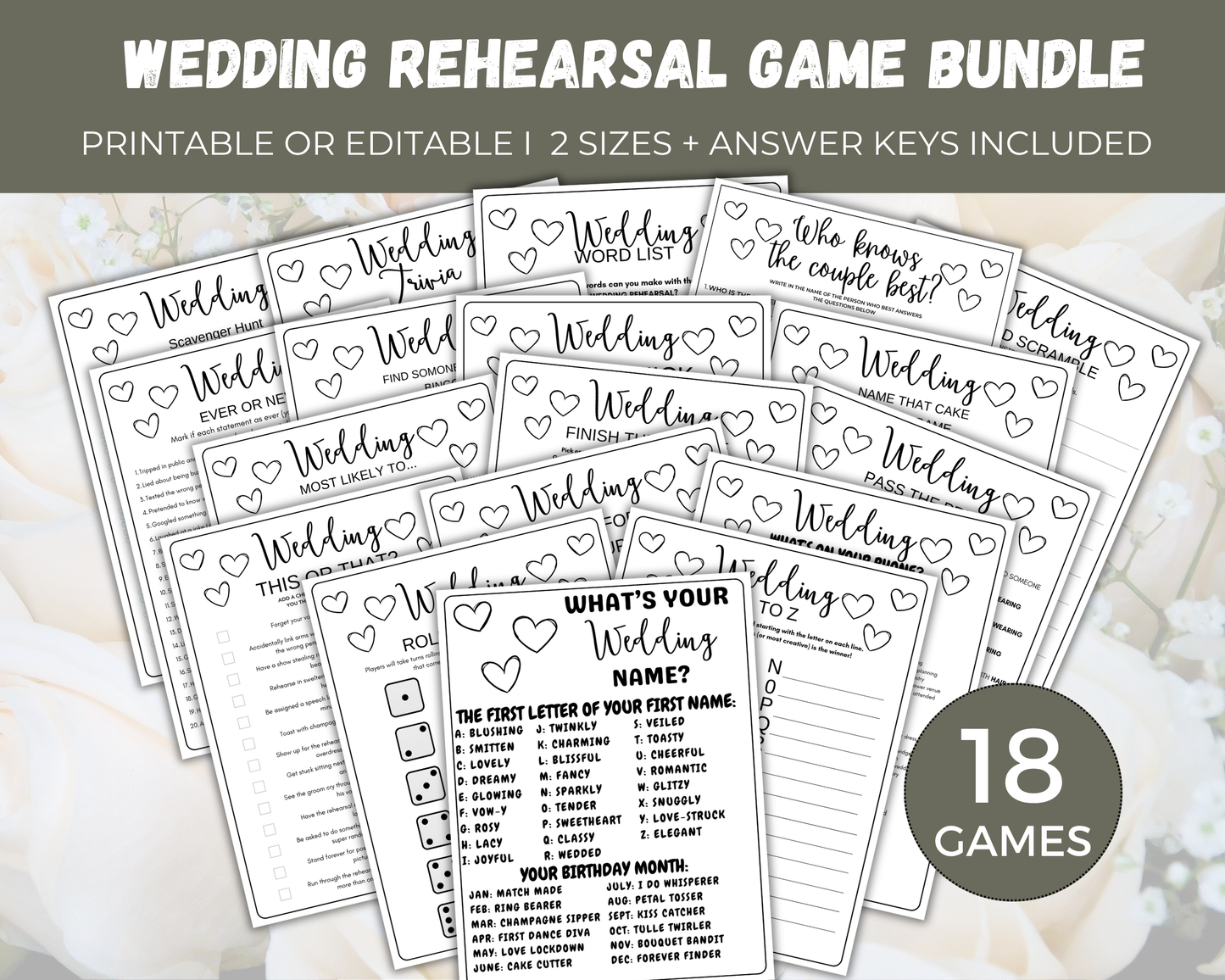 Wedding Rehearsal Game Bundle