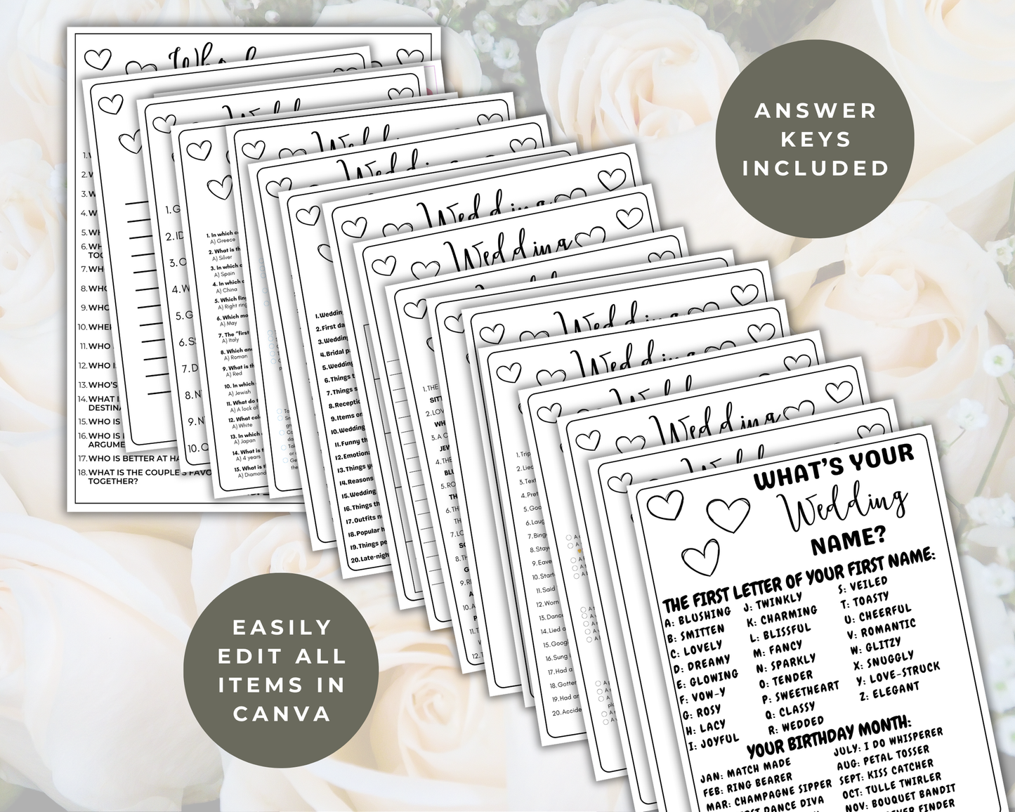 Wedding Rehearsal Game Bundle