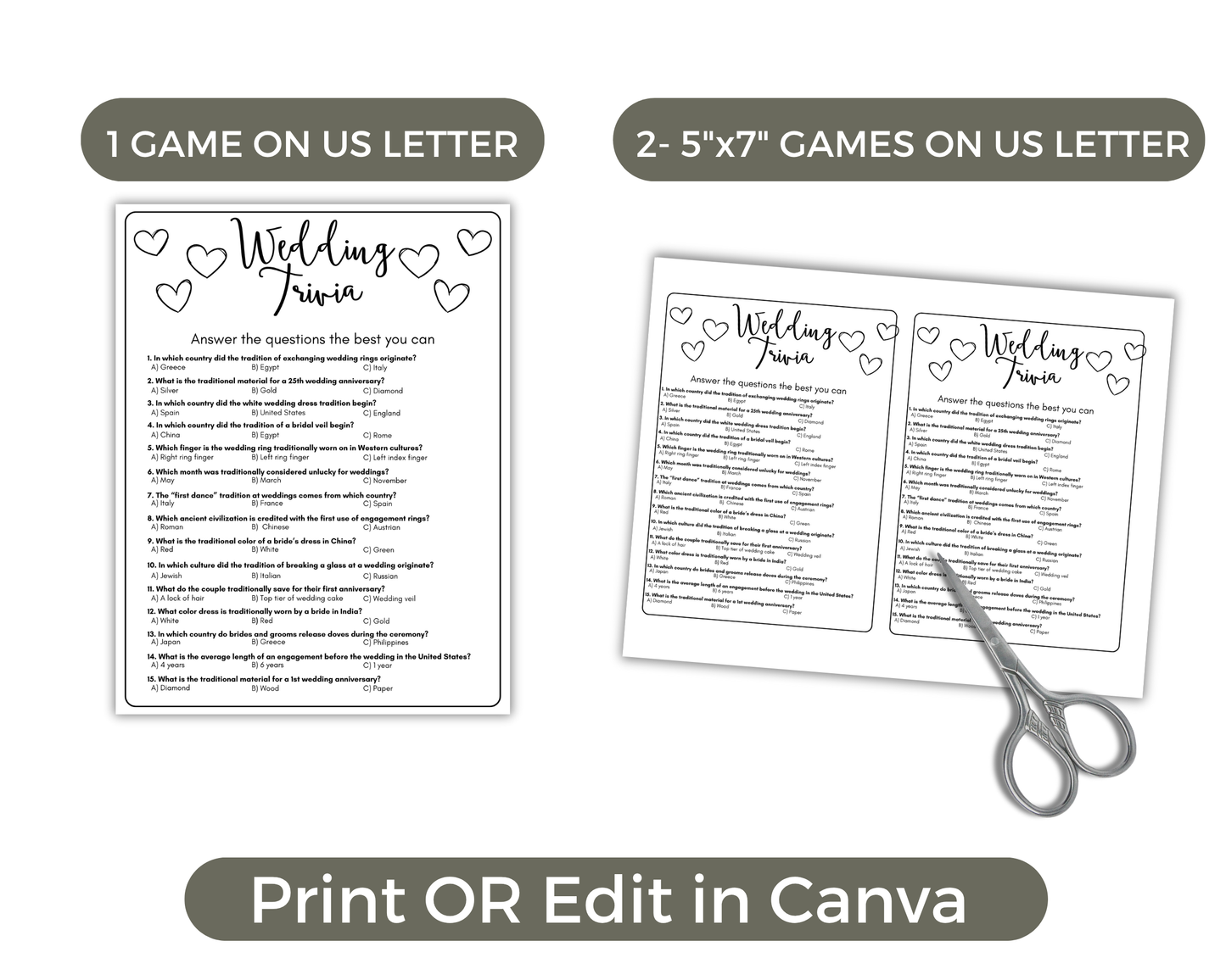 Wedding Rehearsal Game Bundle