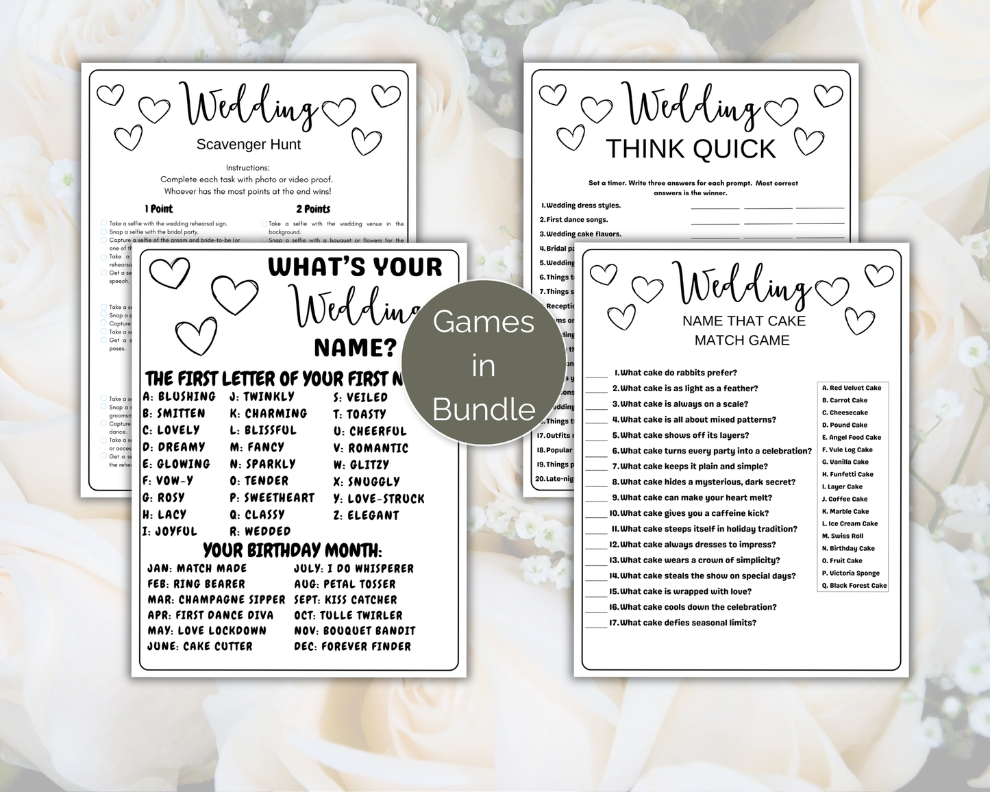 Wedding Rehearsal Game Bundle