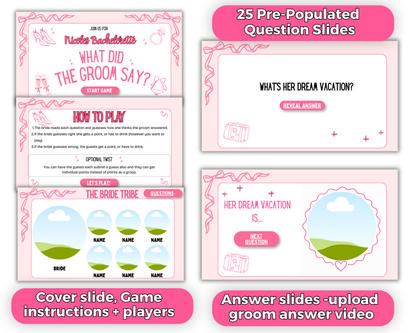 What Did The Groom Say Bachelorette Trivia Game