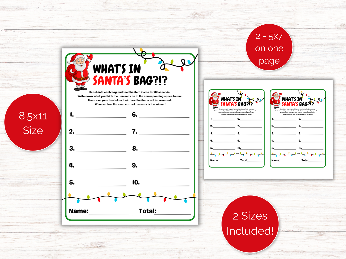 What's in Santa's Bag