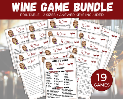 Wine Party Game Bundle