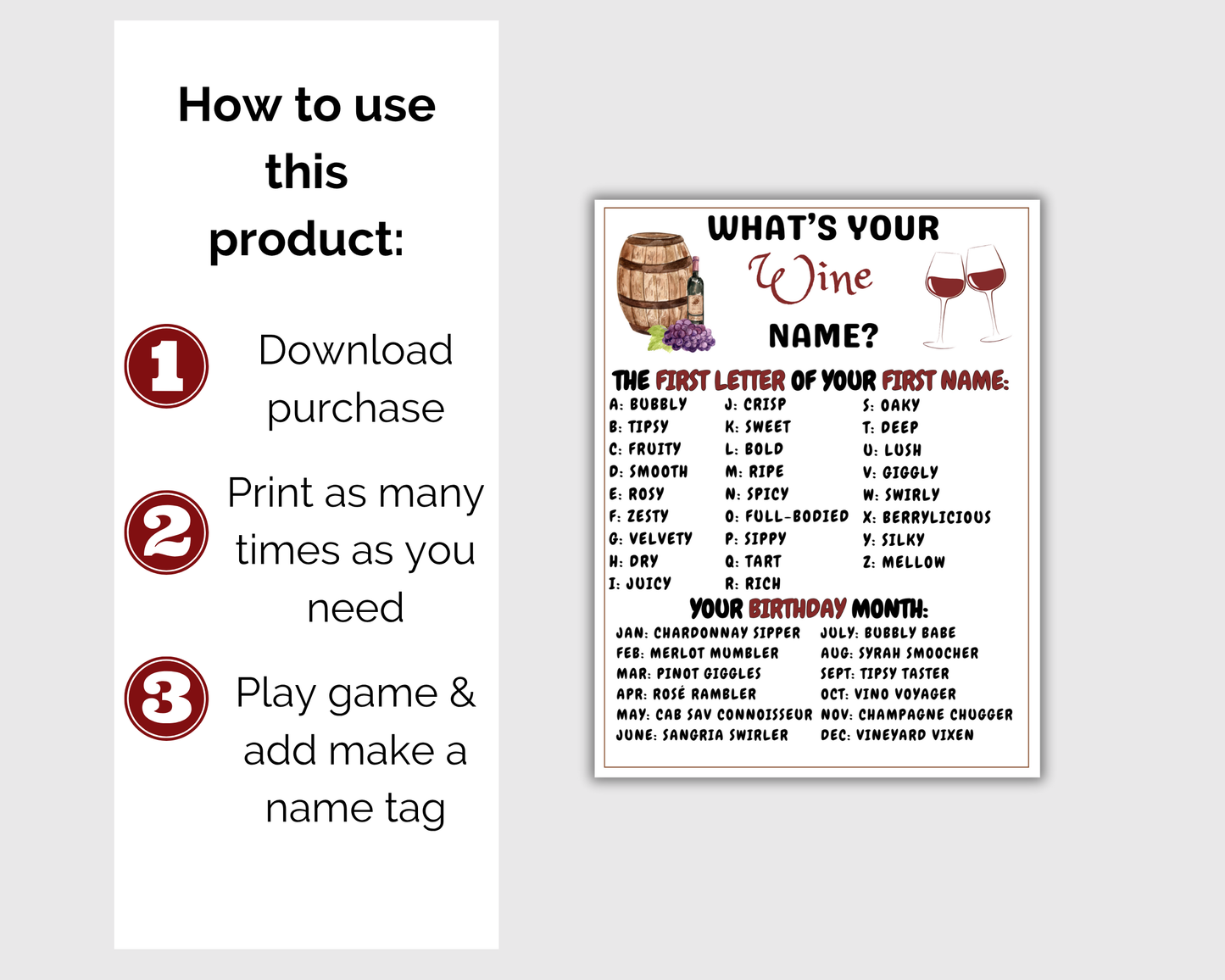 Wine Party Game Bundle