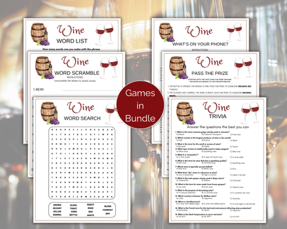 Wine Party Game Bundle