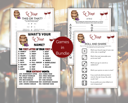 Wine Party Game Bundle
