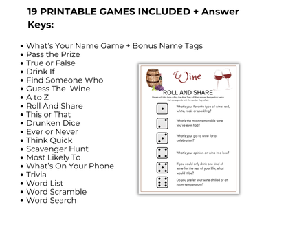 Wine Party Game Bundle