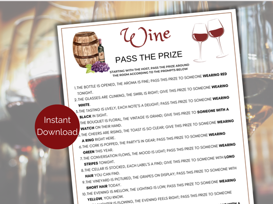 Wine Pass The Prize
