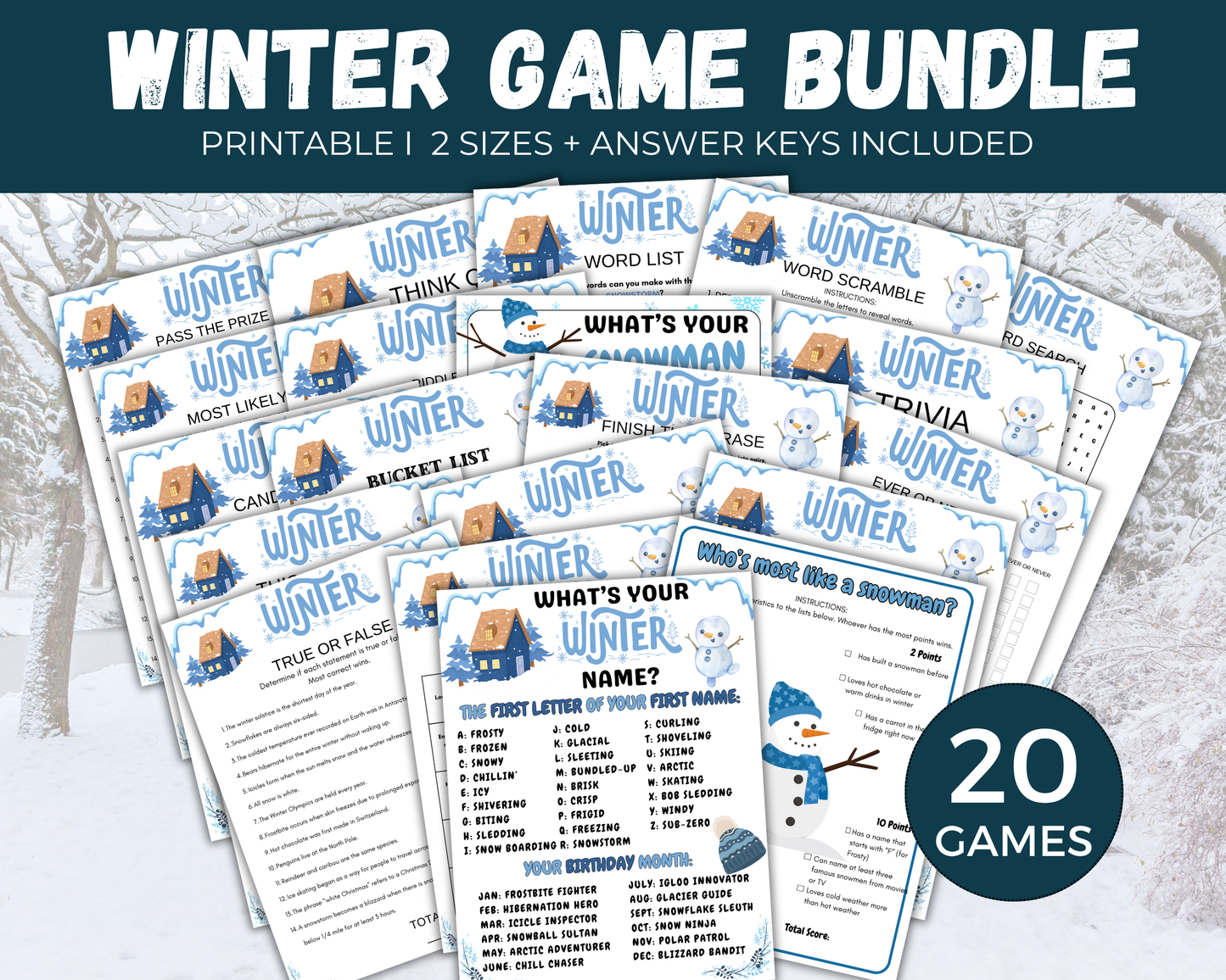 Winter Party Game Bundle