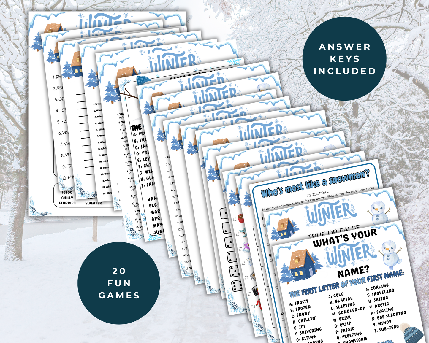 Winter Party Game Bundle